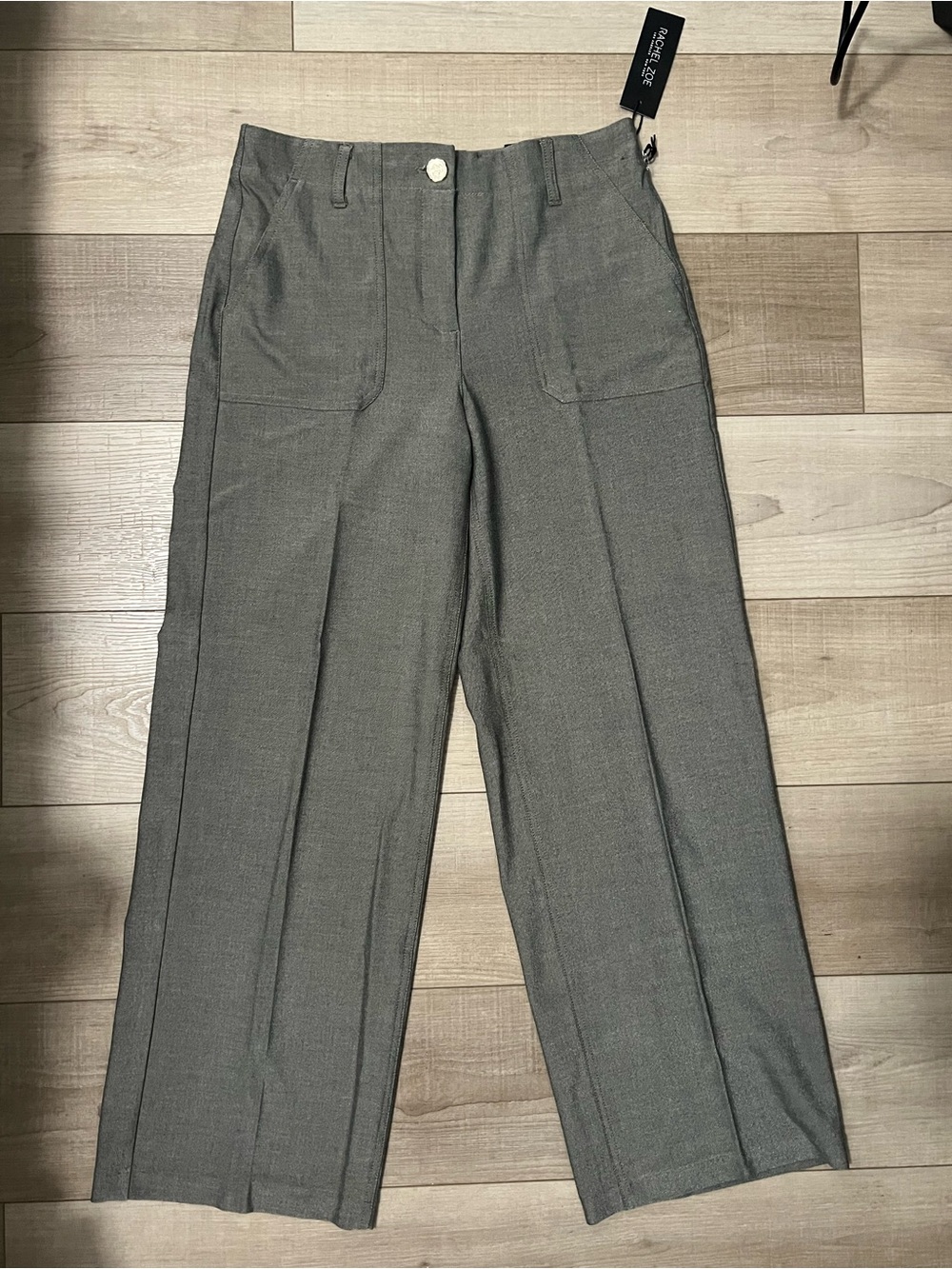 Rachel Zoe Women’s Gray Straight-Leg Dress Pants